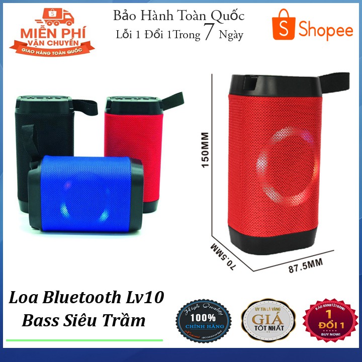 Bảo hành 12 tháng Loa Bluetooth mini LV10 Hỗ trợ thẻ Micro SD & USB bass thumbnail