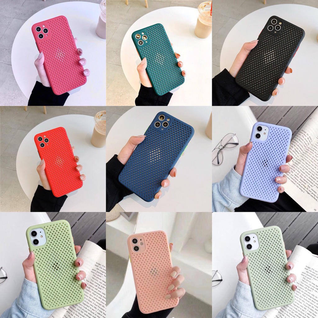 Ốp iphone - Ốp lưng Tản nhiệt nhiều lỗ - Bảo Vệ Camera iphone 6/6s/6plus/6s plus/7/8/7plus/8plus/x/xs/xsmax/11/11promax