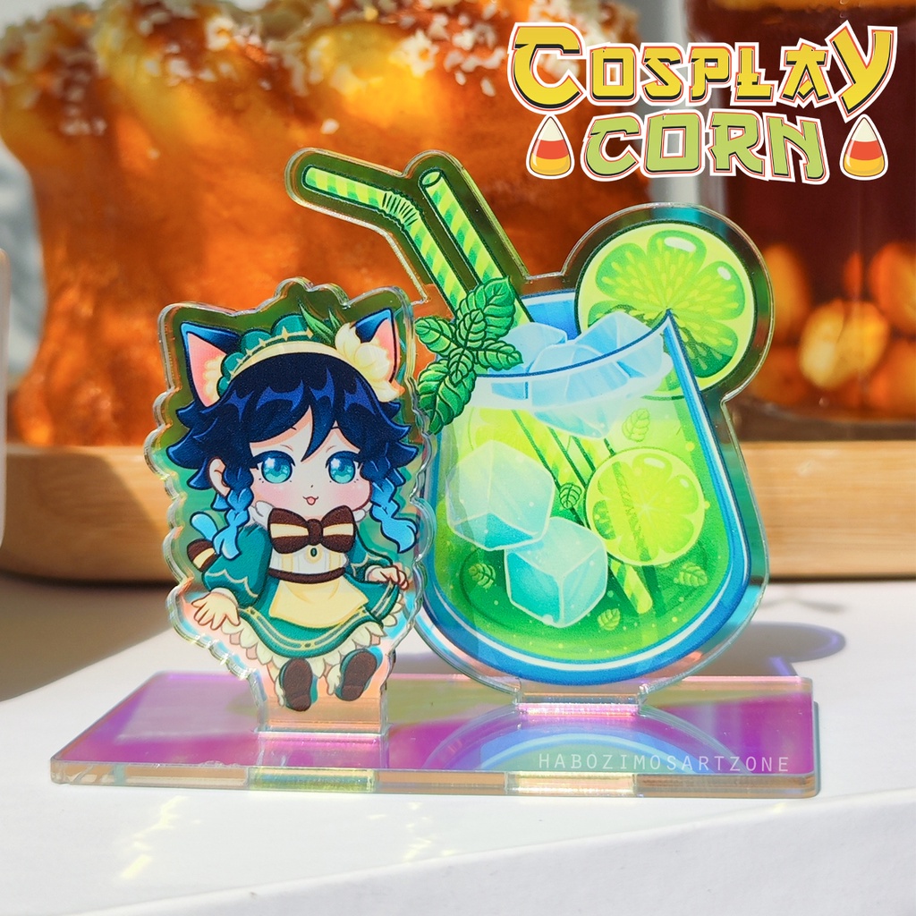 Tượng mica standee Genshin Impact dễ thương nhiều nhân vật game Hutao, Zhongli, Venti,.....