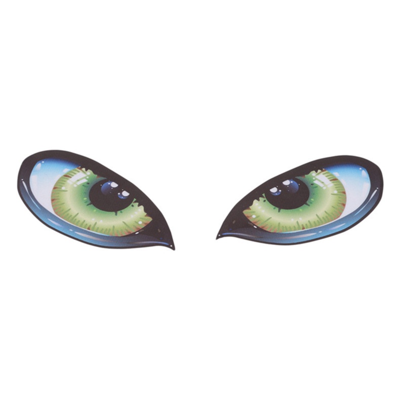 Bộ 2 miếng dán nhựa vinyl hình đôi mắt 3D trang trí xe hơi