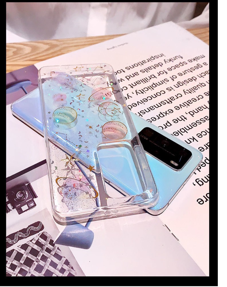 Ốp Điện Thoại Họa Tiết Hành Tinh Lấp Lánh Cho iPhone yptr