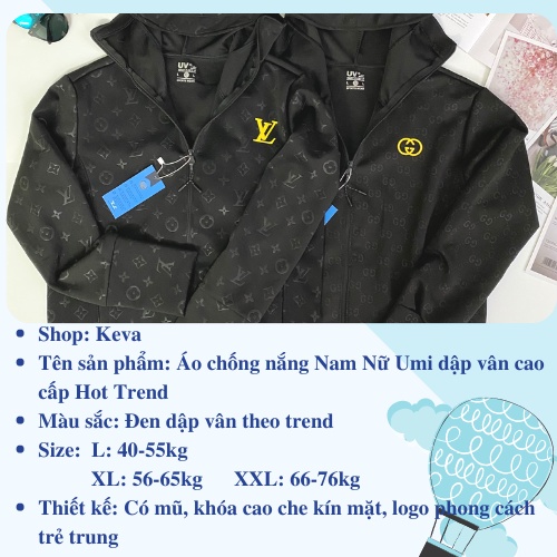 Áo Chống Nắng Nam Nữ Cao Cấp Đẹp Vải Umi Dày Dặn Thoáng Mát Chống UV Hiệu Quả, Cicilia