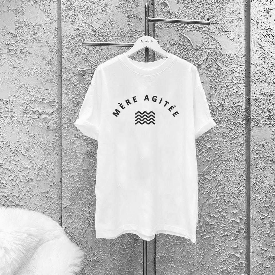 Áo Phông 3158 Quảng Châu, Áo Thun Basic Nữ Form Rộng Phủ Nhung Chất Dày Loại 1