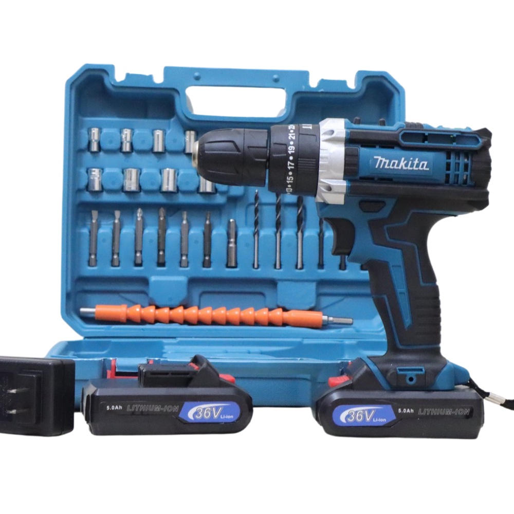 Máy khoan pin makita 36V - Máy bắn vít makita 36V tặng kèm 24 chi tiết cao cấp