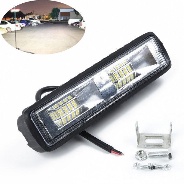 Đèn Trợ Sáng 16 LED 48W 6000K Hỗ Trợ Chiếu Sáng Cho Ô Tô Xe Máy