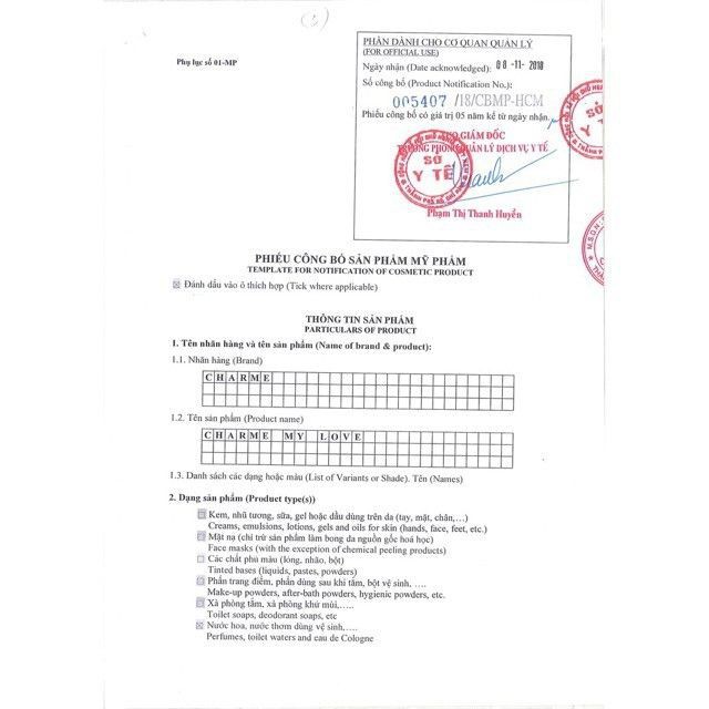 [FreeShip – hàng Auth] NƯỚC HOA CHARME MY LOVE 100ML,  NƯỚC HOA CHÍNH HÃNG | BigBuy360 - bigbuy360.vn