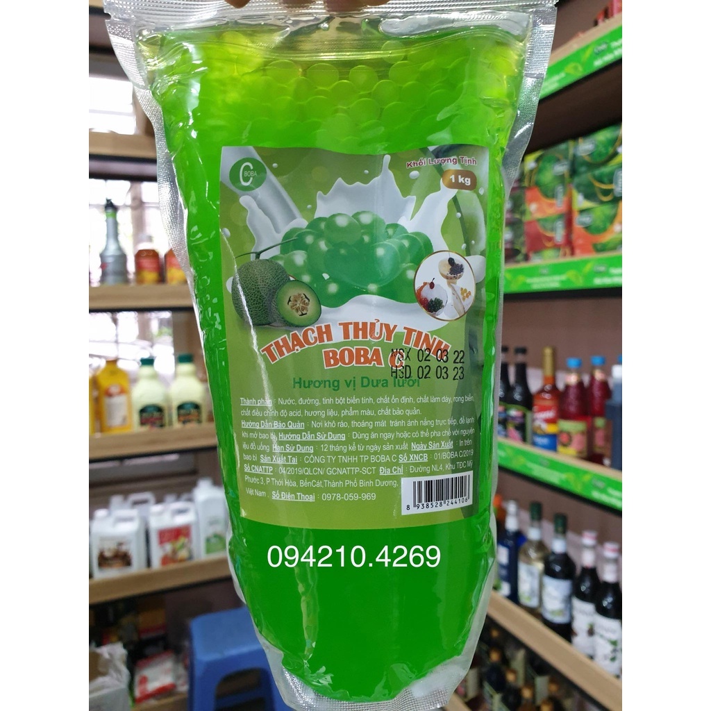 Thạch Nổ/Hạt Thủy Tinh BOBA C Túi 1kg ĐỦ VỊ HOA QUẢ DÂU/ĐÀO/DƯA LƯỚI/SỮA CHUA/VIỆT QUẤT/XOÀI/VẢI - TOPPING MỚI LẠ ĐỘCĐÁO