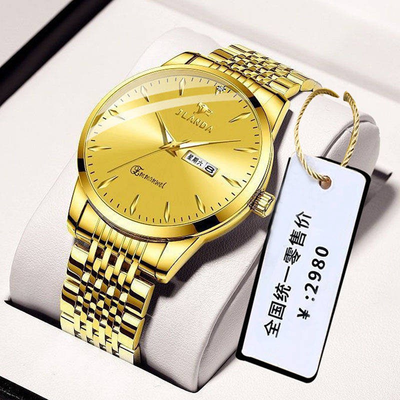 Swiss Automatic Mechanical Watch Men's Watch Korean-Style Simple Waterproof Luminous Double Calendar Fashion Mechanical Watch