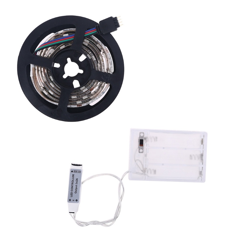 Dây Đèn LED 30 Bóng 4.5V Chống Thấm Nước 5050 RGB Sử Dụng Pin Dùng Trang Trí Lưng TV