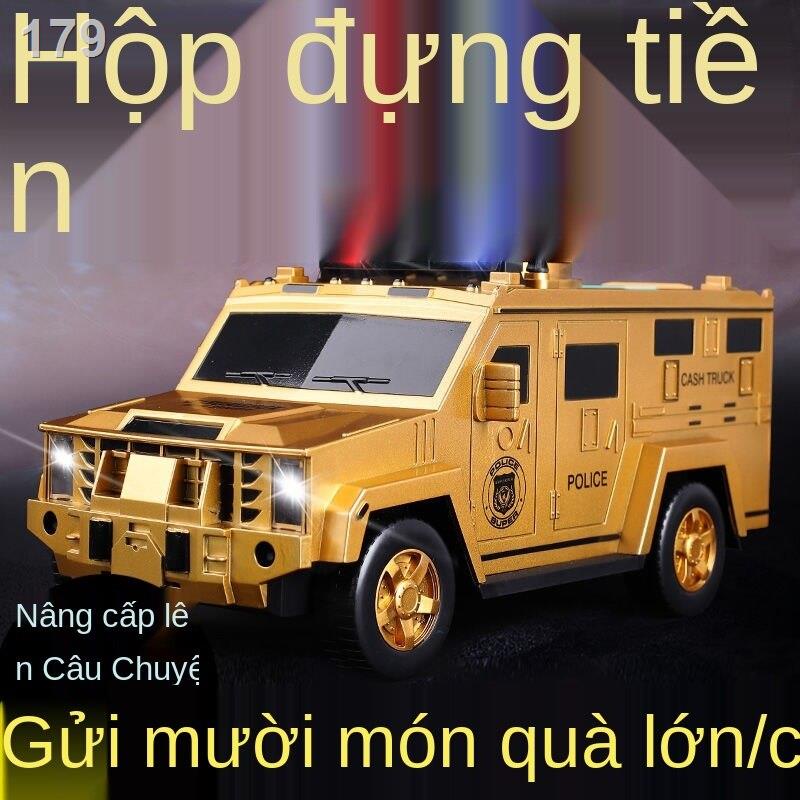 [Mới nhất ]Hummer ô tô vận chuyển tiền heo đất trẻ em tiết kiệm đồ chơi cậu bé dung lượng lớn hộp mật khẩu thông minh ru