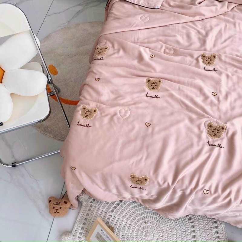 Chăn tencel gấu Teddy ❤️ 2mx2m3  hàng cao cấp làm quà tặng cực phù hợp