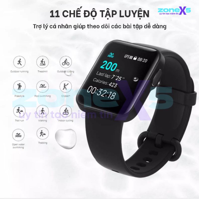 [CHÍNH HÃNG]Đồng hồ thông minh Xiaomi Mi Watch Lite - GPS/Bluetooth 5.1/5 ATM