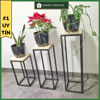 SET Kệ đứng mặt gỗ, kệ chân sắt chắc chắn, đơn giản trang trí không gian làm việc,nhà ở, phòng ngủ hiện đại