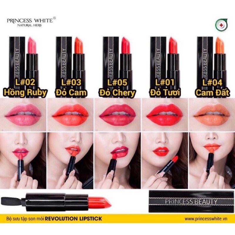 [ Giá Rẻ Nhất ] SON NHUNG CAO CẤP REVOLUTION LIPSTICK LUXURY PRINCESS WHITE