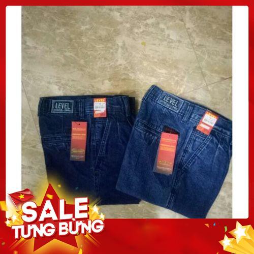 Quần bò Nam trung niên ống thụng túi chéo - Hàng nhập khẩu
