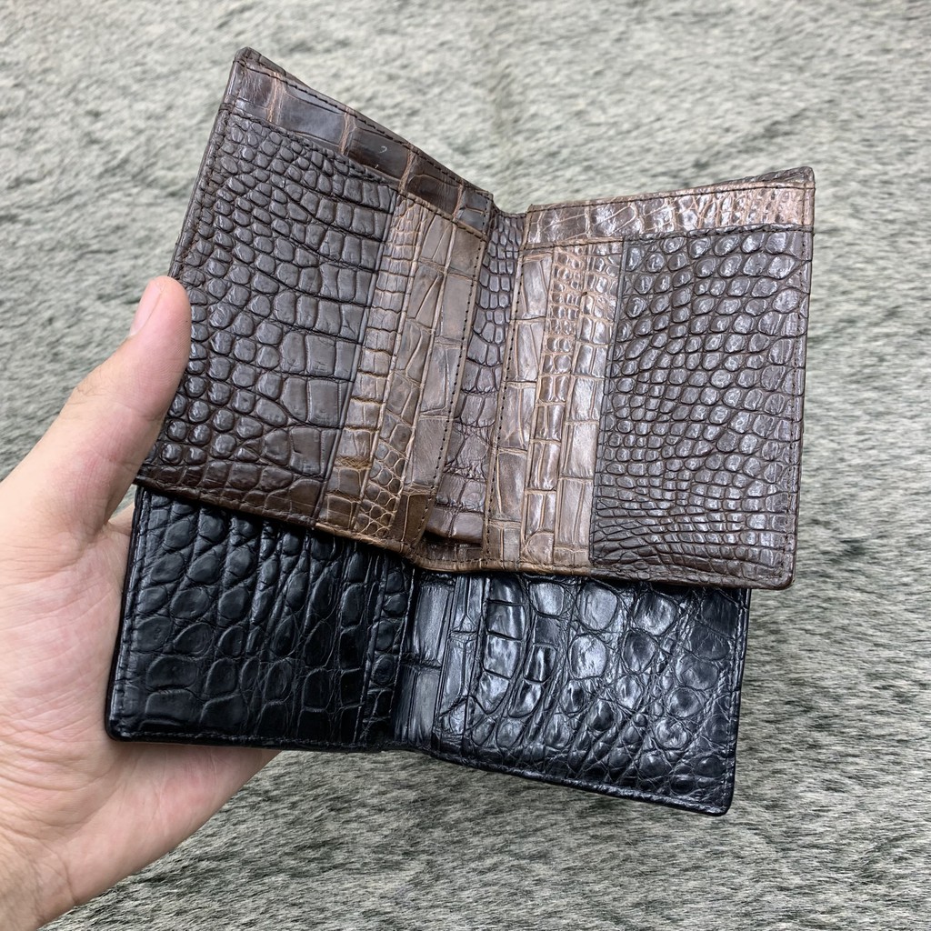 Ví/bóp nam cá sấu 2 mặt hàng VIệt Nam hàng siêu chất siêu bền