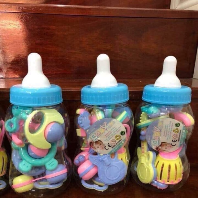 Xúc xắc bình ti Baby Toys 9 món cho bé