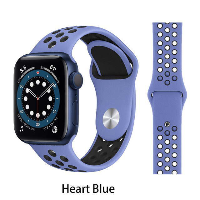 Dây Đeo Silicone Kiểu Dáng Thể Thao Cho Đồng Hồ Thông Minh Apple Watch 6 / Se 40mm 44mm