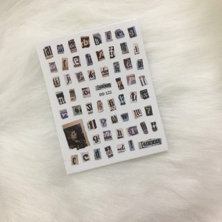 Sticker dán móng họa tiết báo, tạp chí