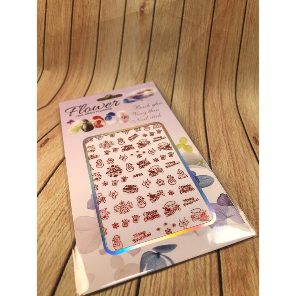 Hình dán móng tay Bông tuyết đỏ A056