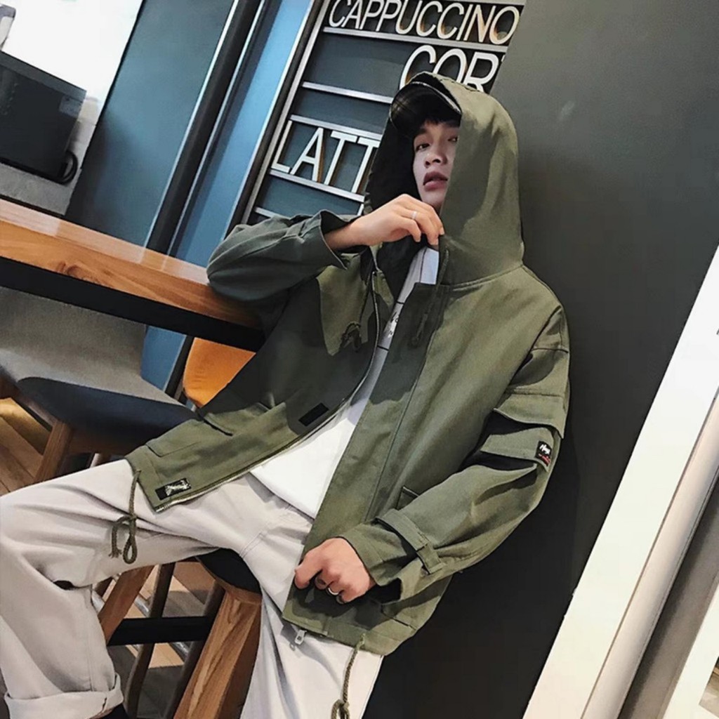 [FREESHIP] Áo Khoác Kaki Nam Nữ Unisex - Áo Khoác Jacket Bombers Vải Ngoại Che Zip Phối Túi Hộp- Kèm DEAL Sốc | BigBuy360 - bigbuy360.vn