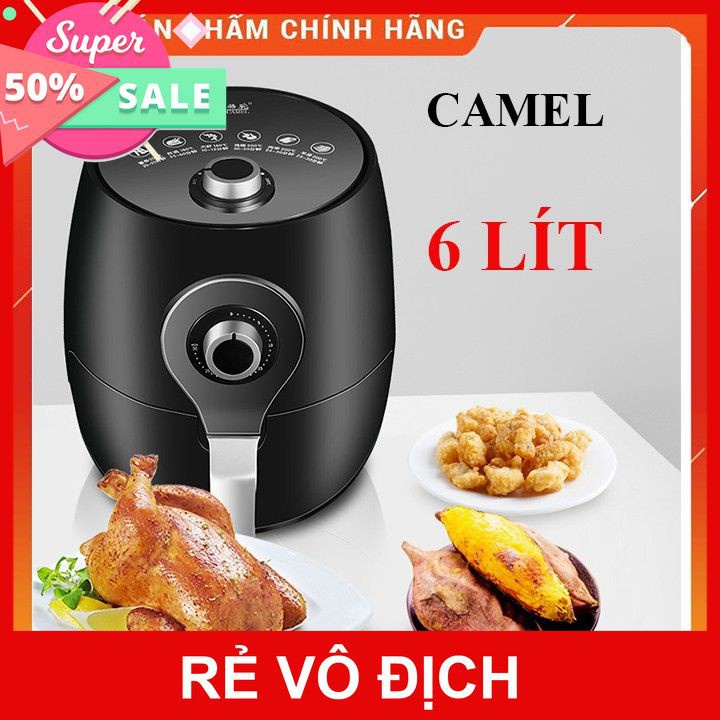 Nồi Chiên Không Dầu 6 lít Camel Chính Hãng- BH 1 năm - công suất 1350w (chuyên phân phối) GÍA SỈ SIÊU RẺ