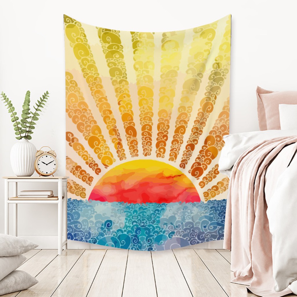 Thảm tapestry decor tường BẮC ÂU SUNRISE - 75X100cm