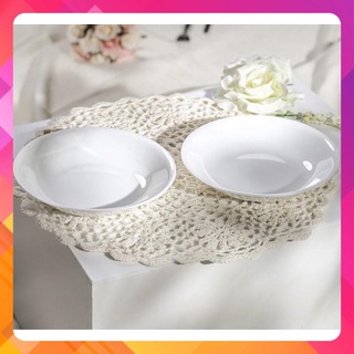 Combo 2 Dĩa soup thuỷ tinh Corelle 17cm Winter Frost White 413-N-LP