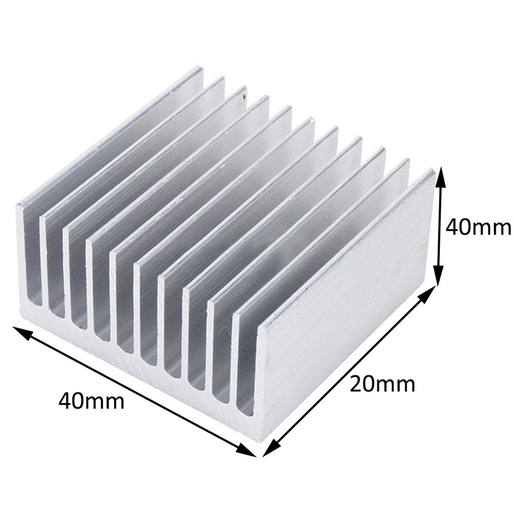 1 Bộ Tản Nhiệt 11 Răng Màu Trắng Bằng Nhôm Kích Thước 40mm * 40mm * 20mm