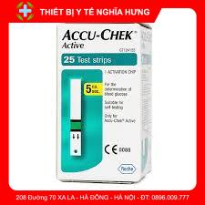 Máy đo đường huyết Accu chek acvive kèm que thử 10 Bông tẩm cồn và 50 Kim lấy máu