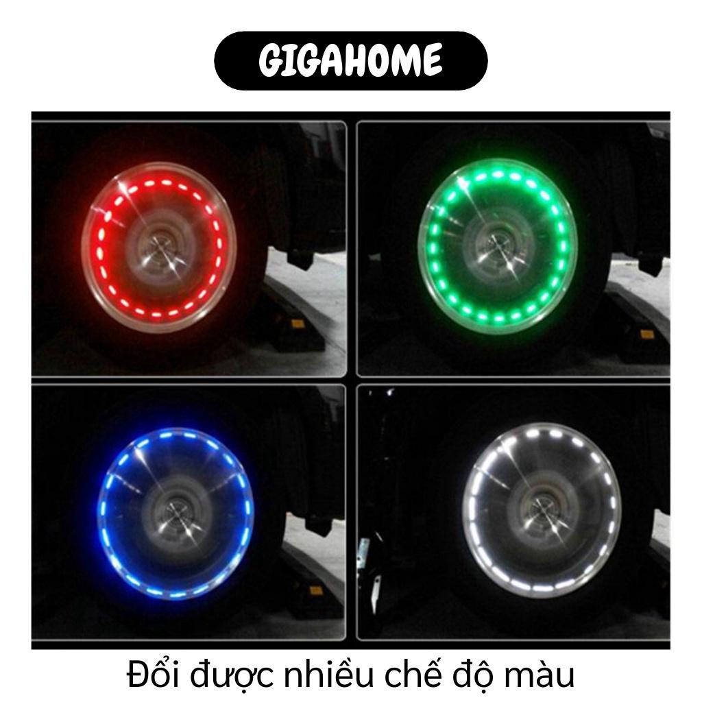 Đèn Led Gắn Bánh Xe Hơi GIGAHOME Đèn Led Năng Lượng Mặt Trời Gắn Van Bánh Ô Tô, Xe Máy 7762