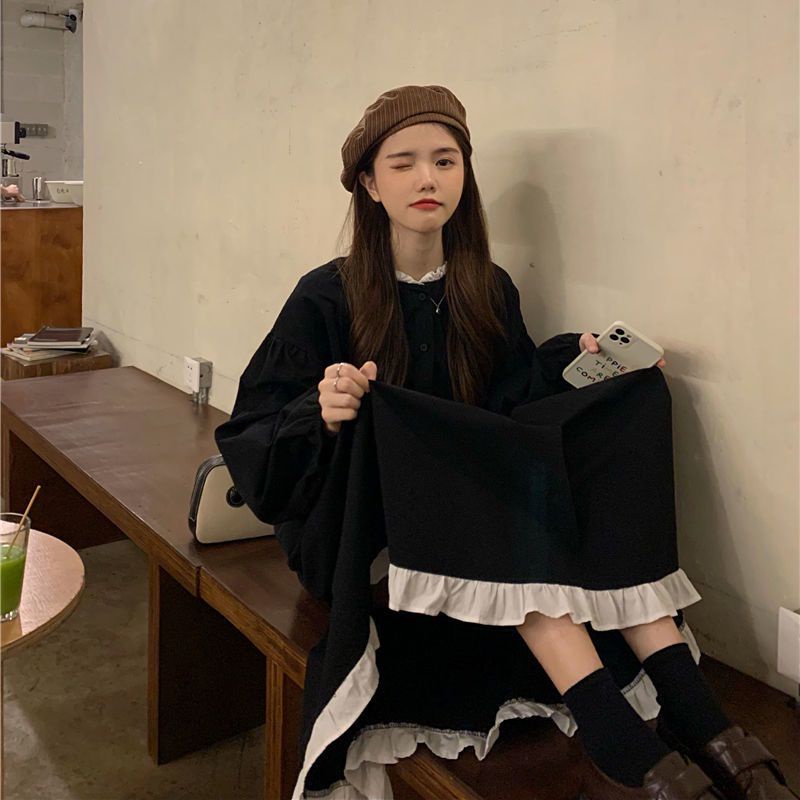 Đầm Babydoll Phong Cách Ulzzang Tay Phồng Tiểu Thư