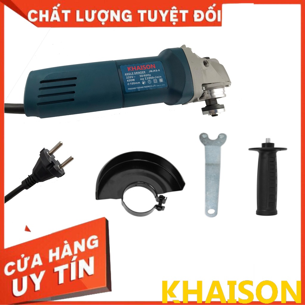 Máy mài, máy cắt 100mm 220v Khaison loại đẹp TẶNG lưỡi cắt