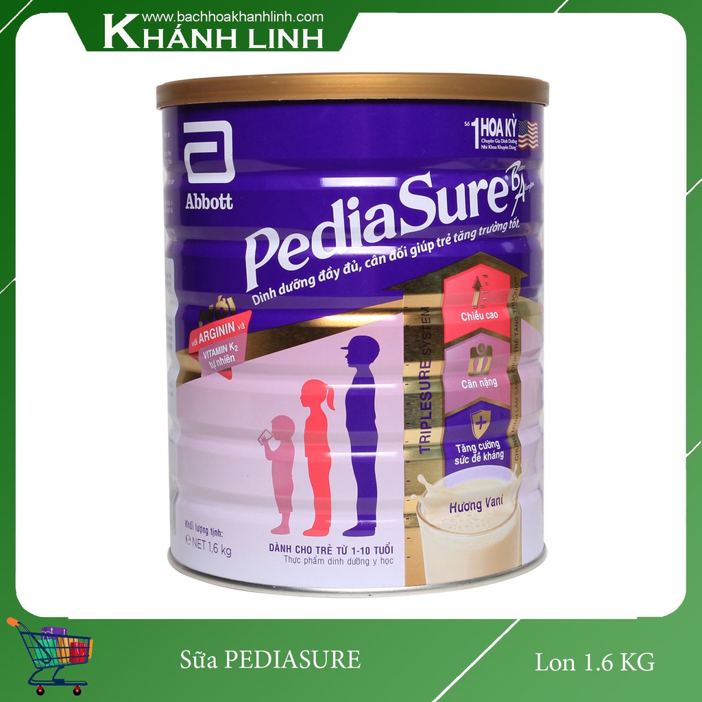 Sữa bột Pediasure Vani 1.6kg