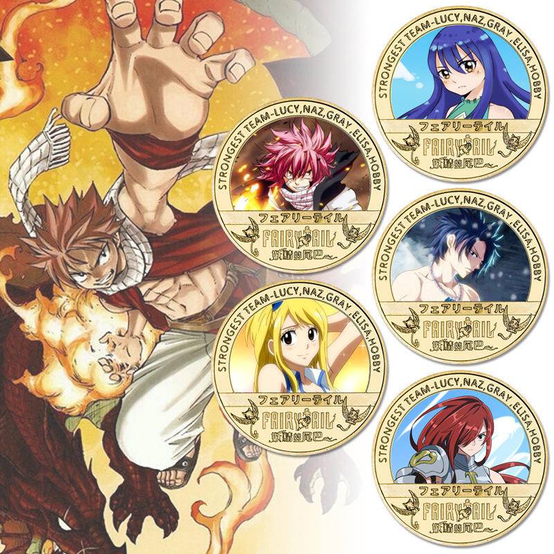 Đồng Xu Lưu Niệm 4cm Họa Tiết Anime Fairy Tail