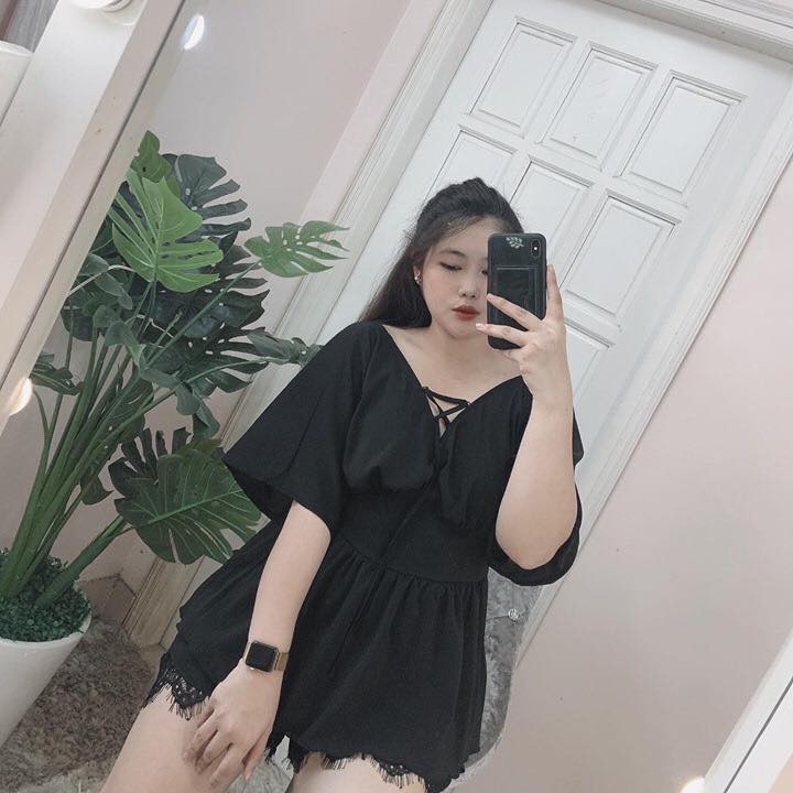  Áo cổ V đan dây Big Size - ABEO184