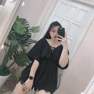  Áo cổ V đan dây Big Size - ABEO184