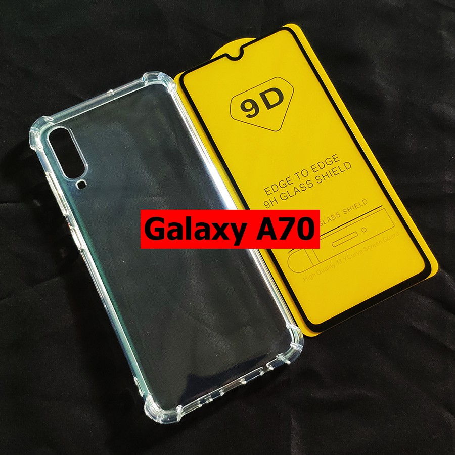 [Freeship toàn quốc từ 50k] Bộ ốp lưng chống sốc kính cường lực phủ màn hình Galaxy A70