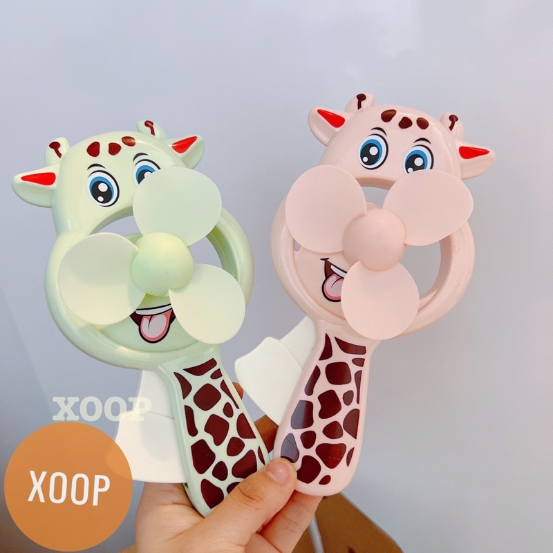 Đồ chơi trẻ em cho bé trai bé gái sơ sinh giá rẻ Quạt cầm tay hình hươu nhiều màu Shop Phương linh 86 D28
