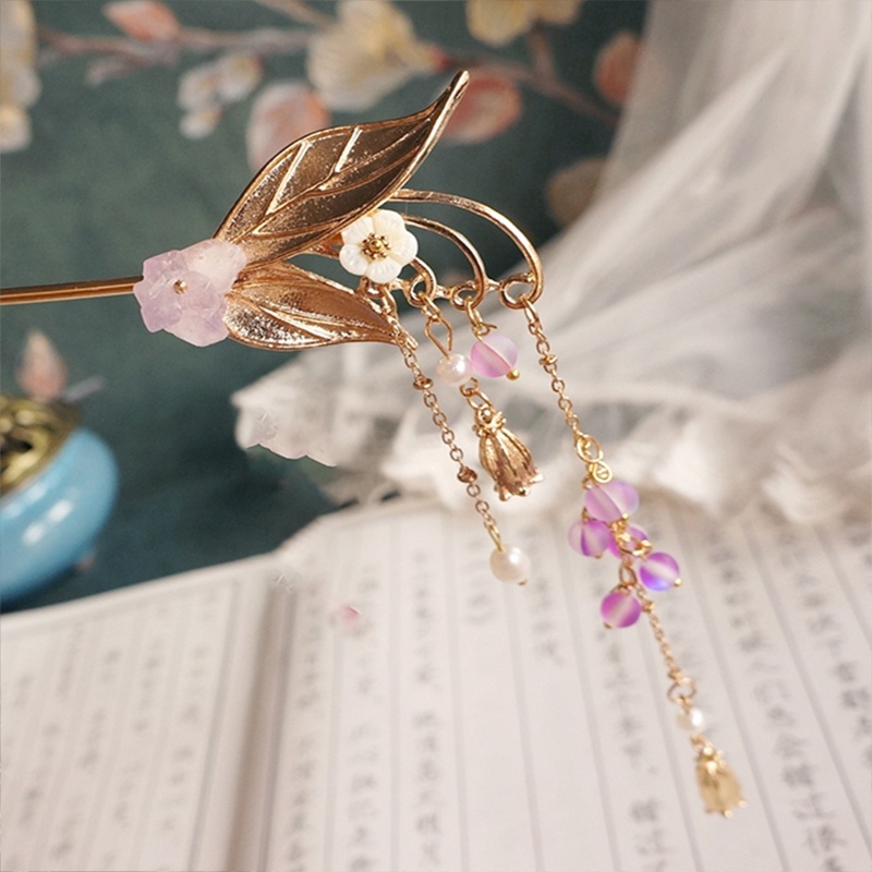 Trâm Cài Tóc Phối Tua Rua Phong Cách Trung Hoa Cổ Điển