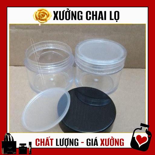 [TOP GIÁ RẺ] Hũ trong 50g có nắp lót đựng kem, chiết mỹ phẩm ,Xưởng Chai Lọ