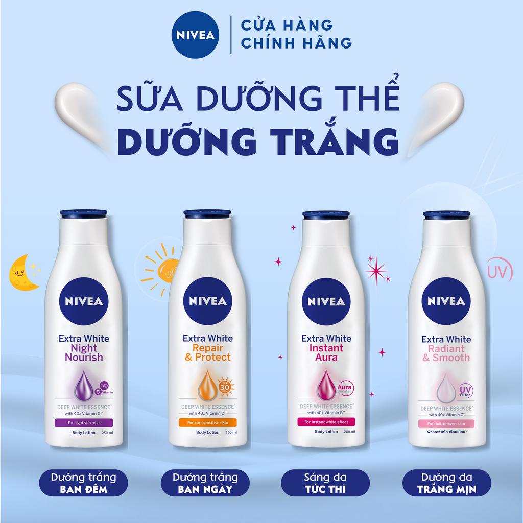 Sữa Dưỡng Thể Sáng Da Ngày &amp; Đêm Nivea Extra White Night Nourish Body Lotion