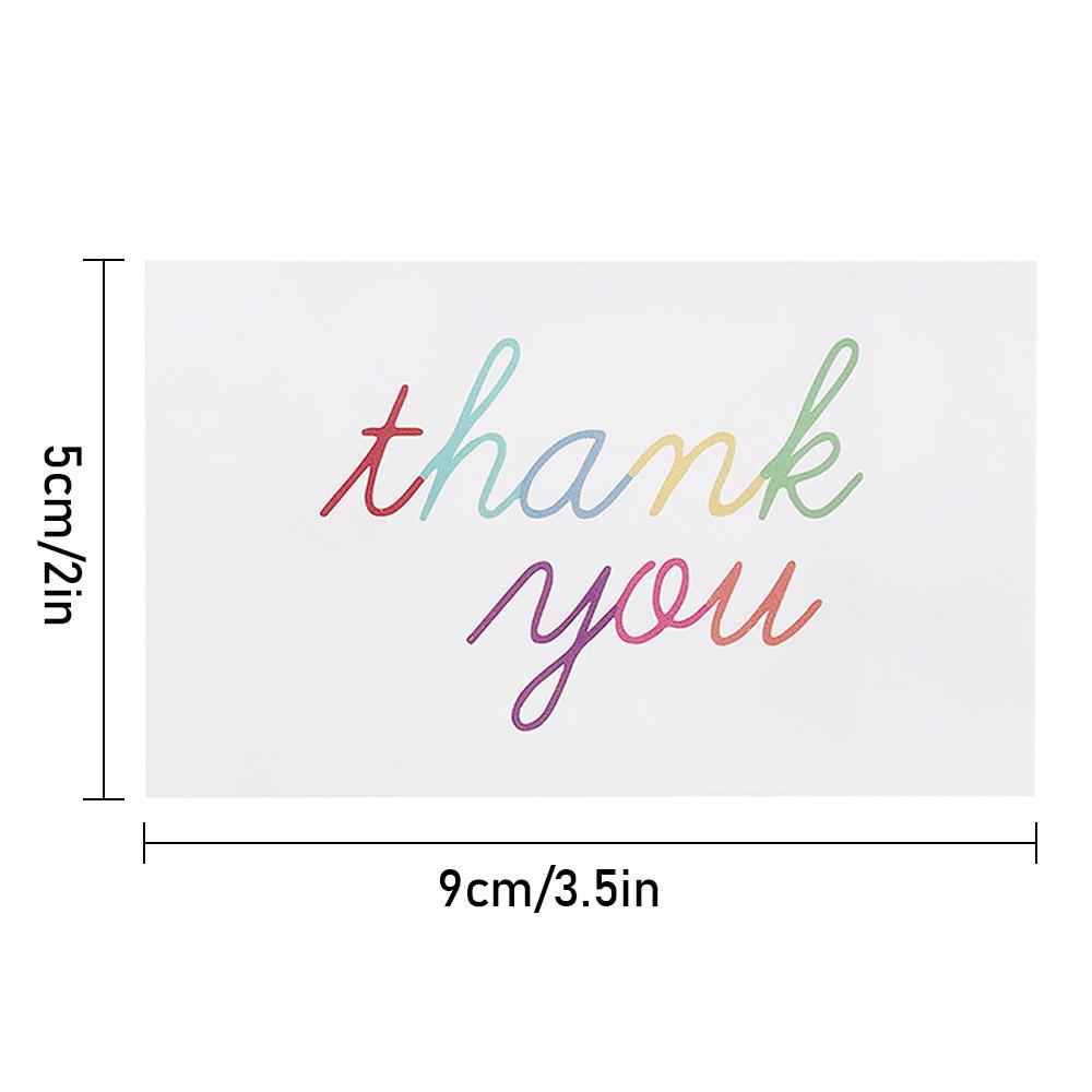 Set 24 / 30 Tấm Thẻ Giấy Kraft Trắng / Trắng In Chữ Thank You Dùng Để Trang Trí Thiệp