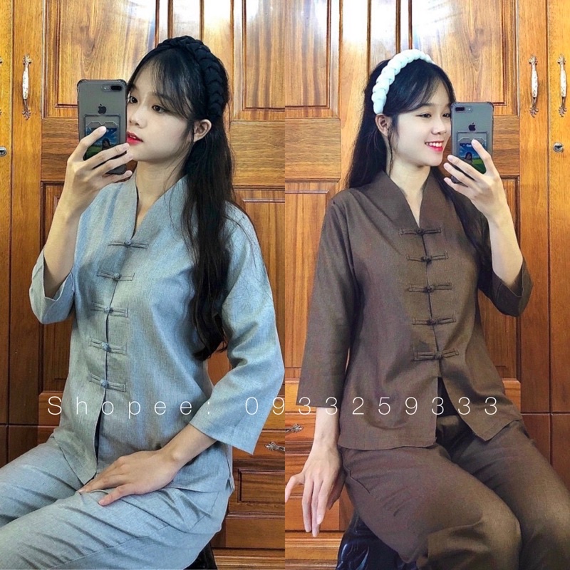 Đồ Lam Đi Chùa/ Bà Lai Vải LiNen Cao Cấp