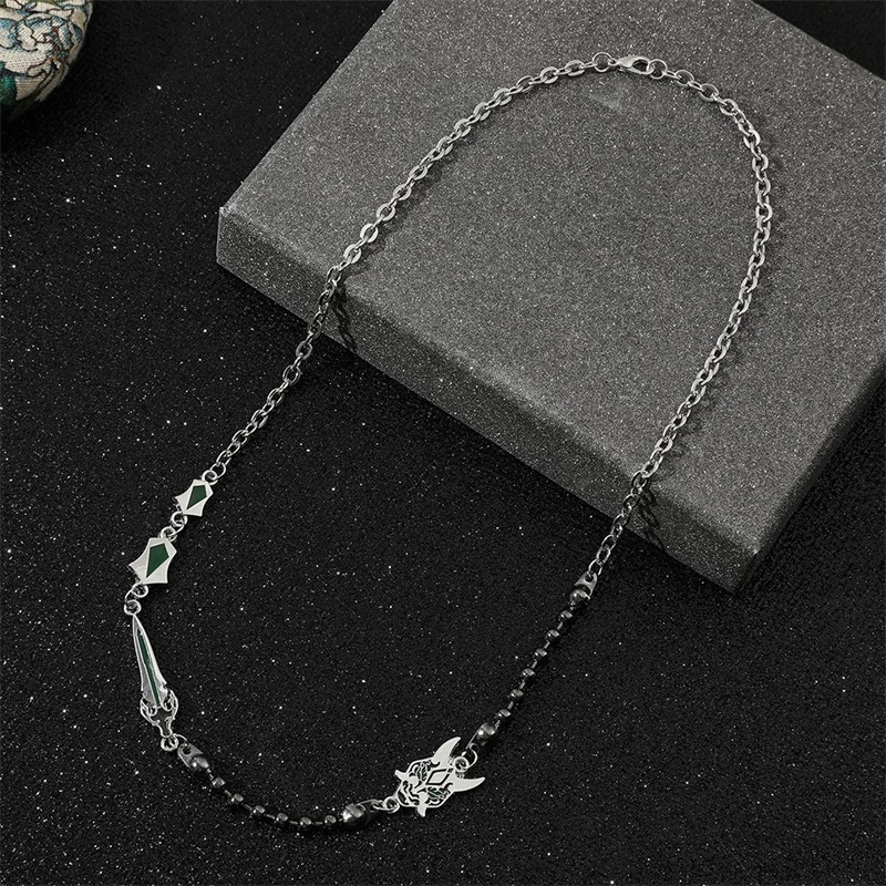 Vòng cổ Mặt Hình Mặt Nạ Game Genshin Impact Bằng Kim Loại Phong Cách Punk Gothic Làm Quà Tặng Cho Nam Và Nữ