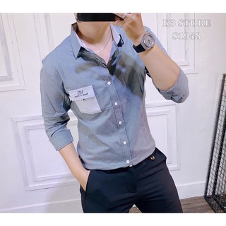 Áo Sơ Mi Nam Hàn Quốc Cao Cấp,chất lụa 3D chống nhăn, vải mát L8