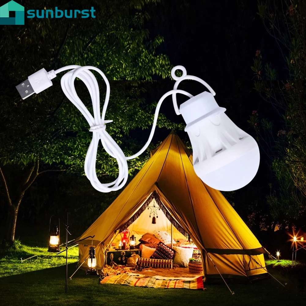 Bóng Đèn LED Mini 5V Dây Dài Siêu Sáng Sạc Cổng USB Dùng Khi Đi Cắm Trại / Leo Núi / Học Sinh