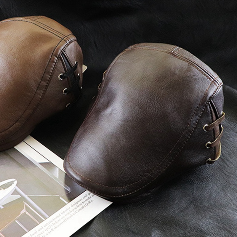 Mũ beret dệt kim dày dặn giữ ấm thời trang mùa đông cho nam