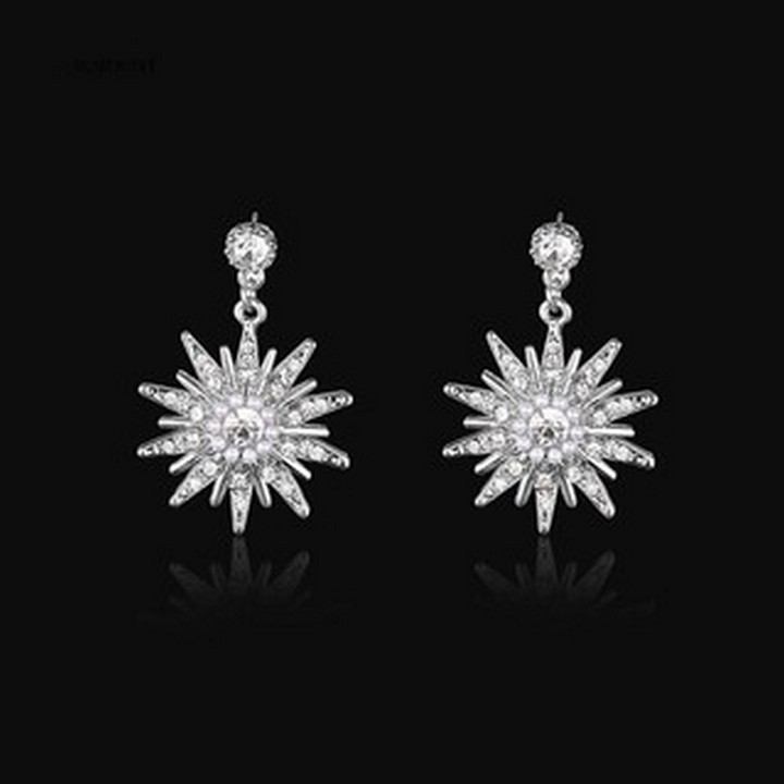 Khuyên tai chòm sao đá hoa tuyết trang sức phụ kiện nữ phong cách bông tai Hàn Quốc dễ thương