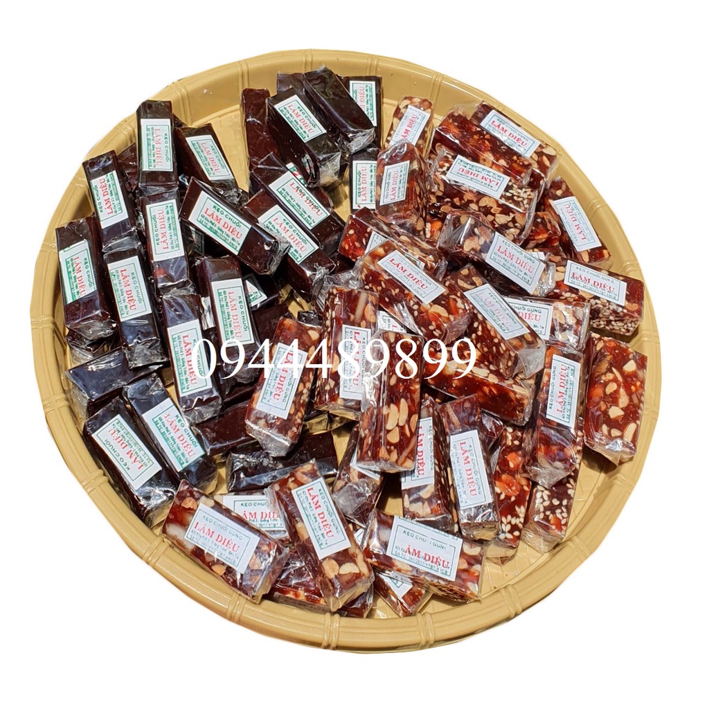 500gr kẹo chuối tươi gừng đậu mè lâm diệu